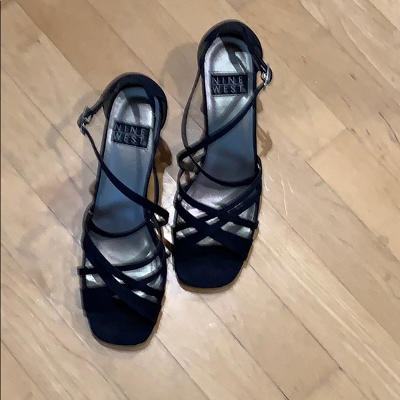 nine west navy blue sandals